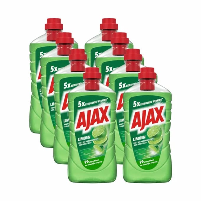 8x Ajax Allesreiniger Limoen (8 x 1000 ml)