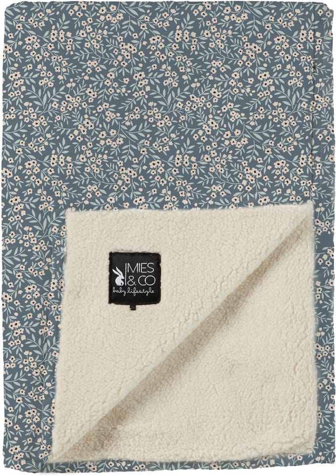 Mies & Co Soft Vintage Flower Wiegdeken Blue 70 x 100 cm