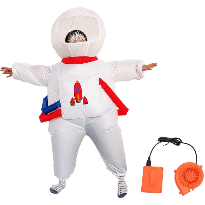 Opblaasbaar Ruimtevaarder Kostuum Waterdicht Lichtgewicht Ruimtevaarder Opblaaspak Grappig Opblaasbaar Cosplay white