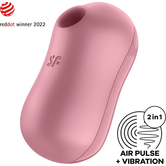 Satisfyer 'Cotton Candy', 8,5 cm, drukgolven en trillingen, speels design