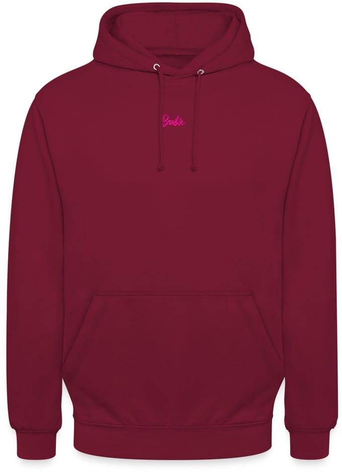 Barbie Logo Klein Borduurwerk Hoodie Unisex