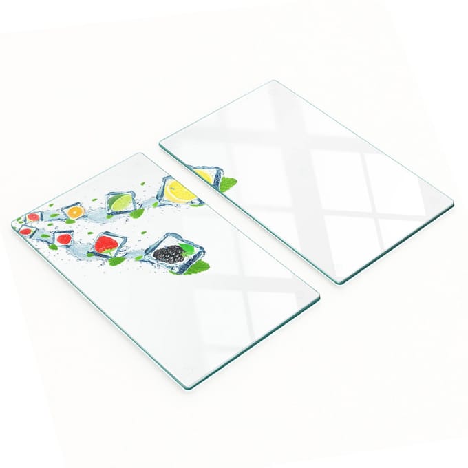 Decoratieve glazen snijplanken voor gesneden fruit 2x30x52 cm