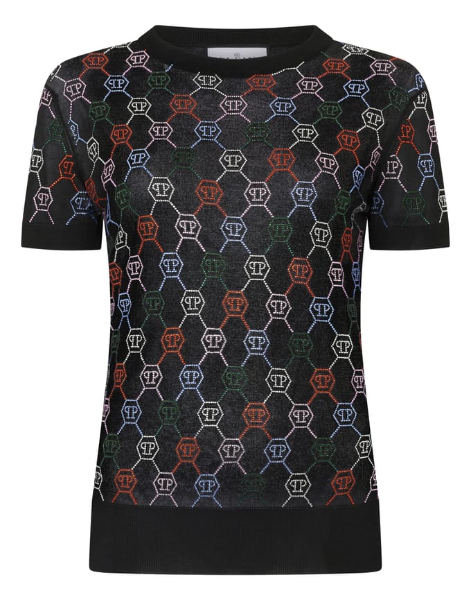Knitted Sexy Pure Fit T-Shirt Multicolor Monogram