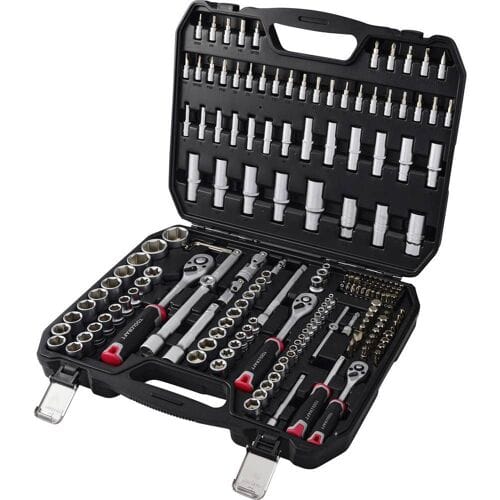 TOOLCRAFT TO-10674597 Bit- en steeksleutelset 1/2, 1/4, 3/8 196-delig