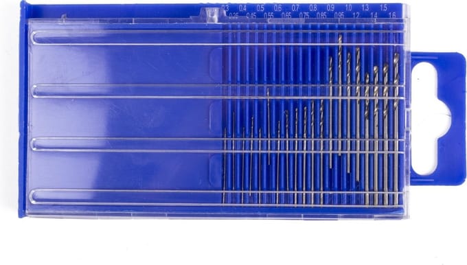 Benson 20-delige HSS boorset - micro en mini boren - 0.3 tot 1.6 mm