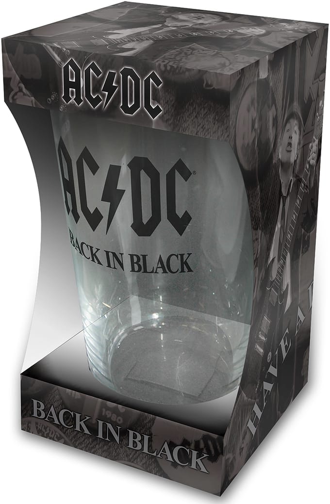 AC/DC Bierglas - Back in Black - voor Geen - transparant