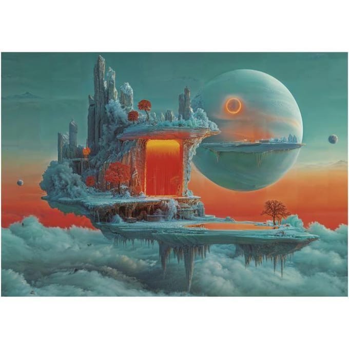 Puzzle - EDUCA - Planete de Feu et de Glace - 1000 pieces - 48 x 68 cm - a partir de 12 ans