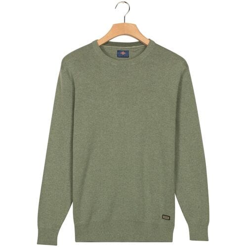 Baileys Trui Crew Neck Allover Fine Two-Tone Texture Dark Forest / male