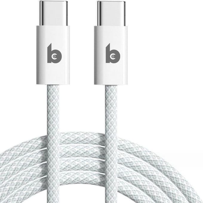 Banky USB C Kabel 65W - 2 meter - Snellaadkabel - Nylon - iPhone, Samsung, iPad & MacBook Air