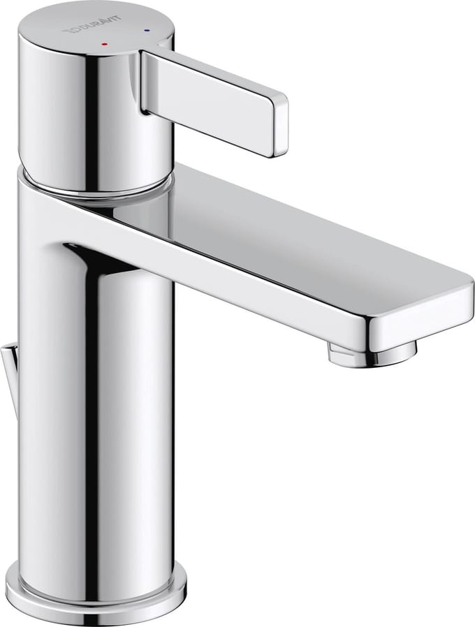 Duravit D-Neo - Wastafelkraan met afvoer, chroom DE1020001010