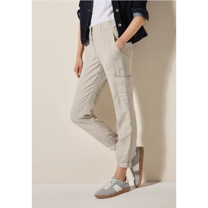 Linnen broek in cargolook