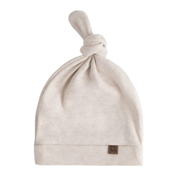 Baby's Only Knoopmutsje Melange - Warm Linen - 3-6 mnd - 100% ecologisch katoen - GOTS