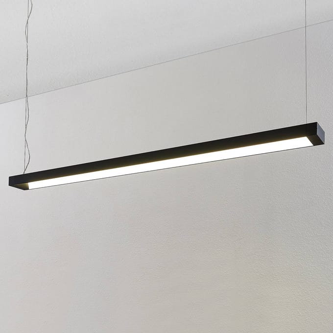 Arcchio LED hanglamp Cuna, zwart, 162cm, metaal