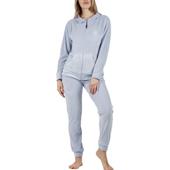 Pyjama-sets Admas Pyjama loungewear broek jas met rits Soft Home