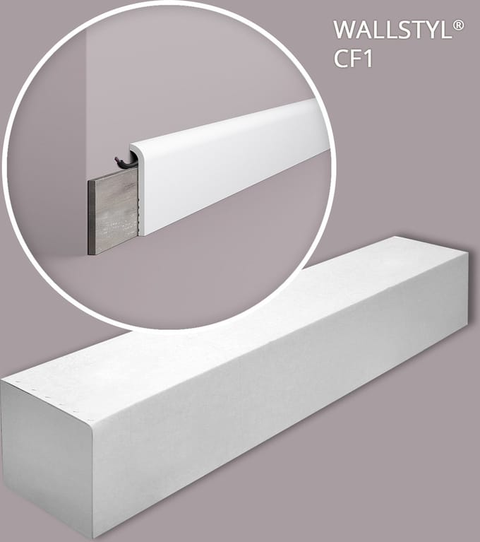 NMC CF1-box WALLSTYL Noel Marquet 1 doos 18 stukken Afdeklijst Lijstwerk modern design wit | 36 m