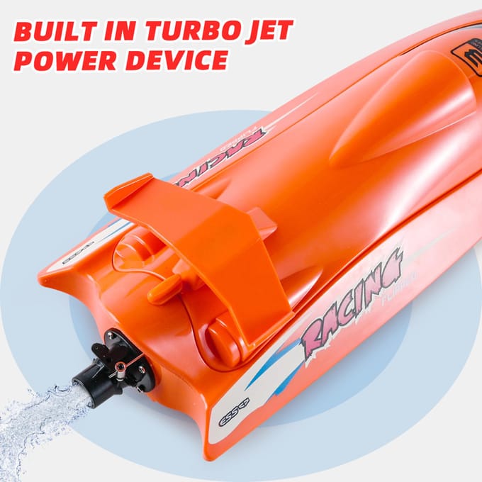 Flytec V009 Boten met afstandsbediening 2.4G 30 km/u Turbineaandrijving RC Boot 3 snelheden instelbaar via zwart