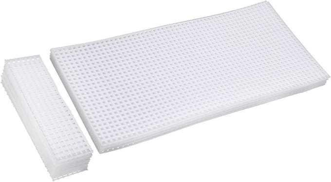 Plastic Mesh Vellen - Haakplaten - Handgemaakte Tassen - Duurzaam Breukvast - 10 Stuks - Wit