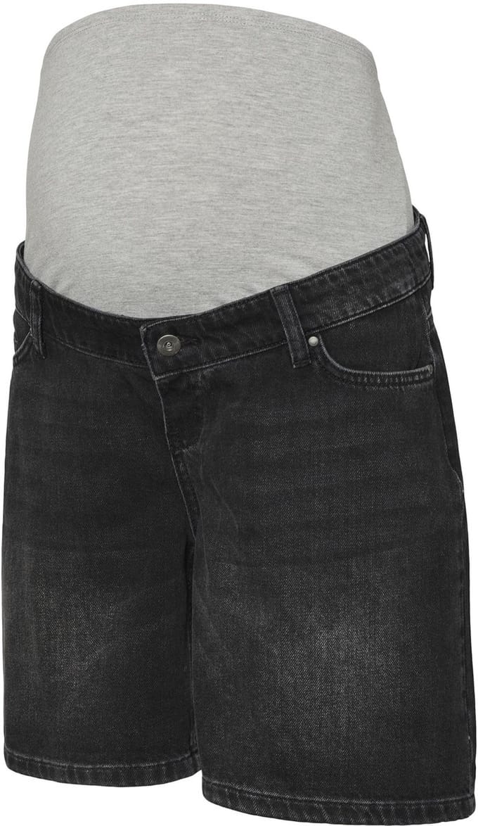 Mama Licious Denim shorts Regular fit Mid rise Short met 5 zakken