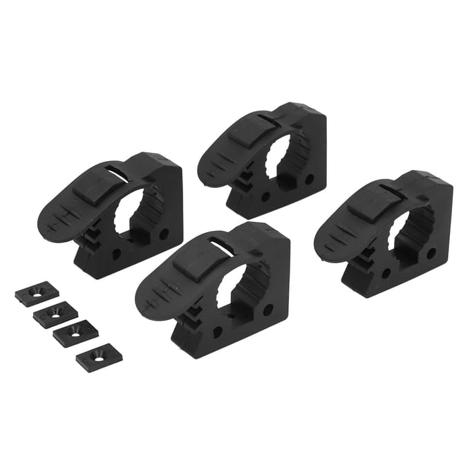4 Stuks Dakdrager Schopbevestiging 30?40mm Klem 11kg Laadvermogen Heavy Duty Rubber Klembevestiging black