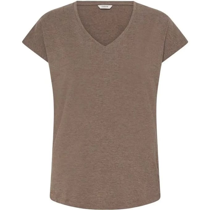 V-hals T-shirt van jersey voor dames b.young Pamila