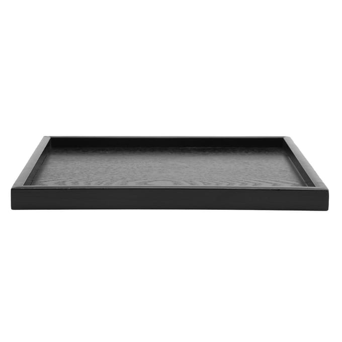 Forme Rectangle Bois Massif Thé Café Collation Nourriture Repas Plateau de Service Assiette Plateaux de Restaurant #2 gray