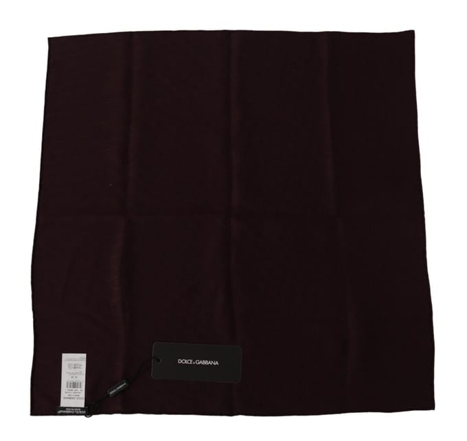Dolce & Gabbana Bruine Zijde Blend Vierkante Sjaal Zakdoek Mannensjaal