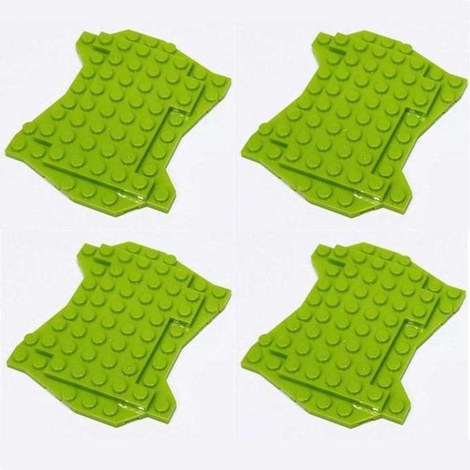 4 pièces Plaque de Base Spéciale Irrégulière DO-IT-YOURSELF Assemblage Briques de Construction Planter des Arbres Forêt Jardin Figurines Pièces Jouets Idéal Pour Enfants green