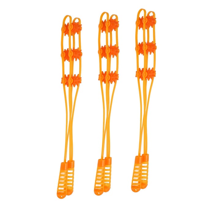 3 stuks Handmatige Rugmassage Roller Touw Draagbaar Vermindert Pijn Draagbaar Cellulitis Zelfmassage orange
