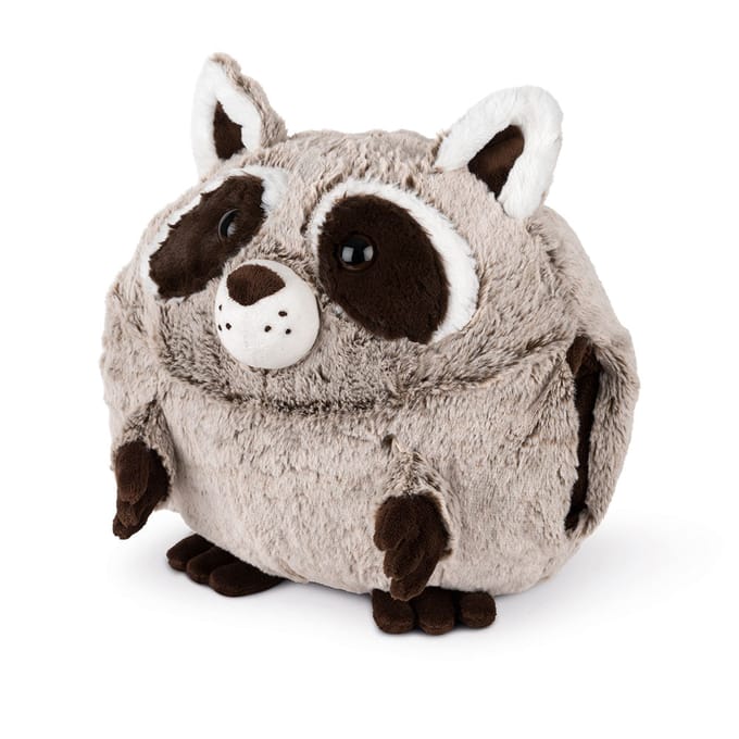 Cozy Noxxiez Handwarmer/knuffel Wasbeer Junior 35 Cm Grijs/wit