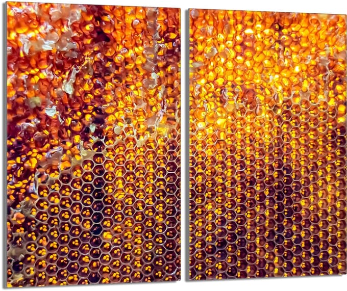 TMK ArtDeko - Glazen Beschermplaat - Honingkleur - Universeel - Stevig