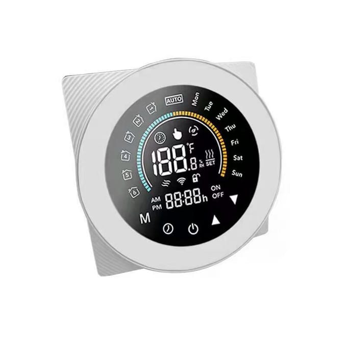 Tuya ZigBee Smart Thermostaat voor Waterverwarming Digitale Temperatuurregelaar Groot LCD-scherm GC Water Gas Boiler wit