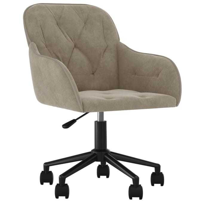 vidaXL - Eetkamerstoelen - draaibaar - 2 - st - fluweel - lichtgrijs
