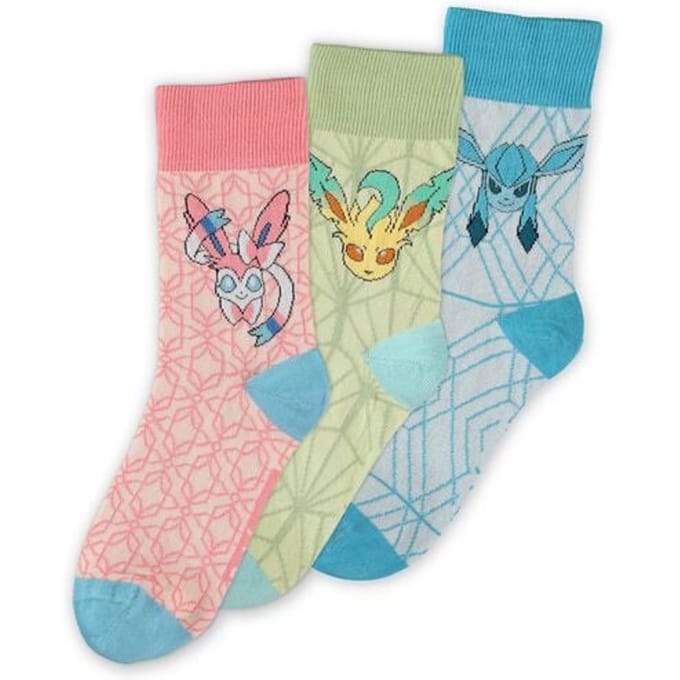 Pokémon - Gaming Sokken - Eevee Evolution - EU35-38 tot EU 43-46 - voor Vrouwen - meerkleurig