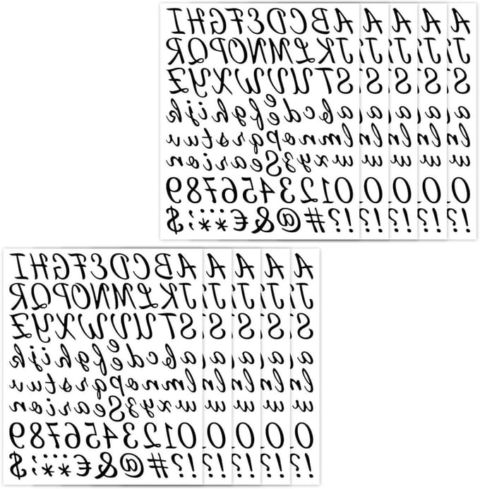 Allecto Plus - 10 Stickers Bladaantallen Vinylletter Nummersuitrusting - Voor Tekens en Windows.