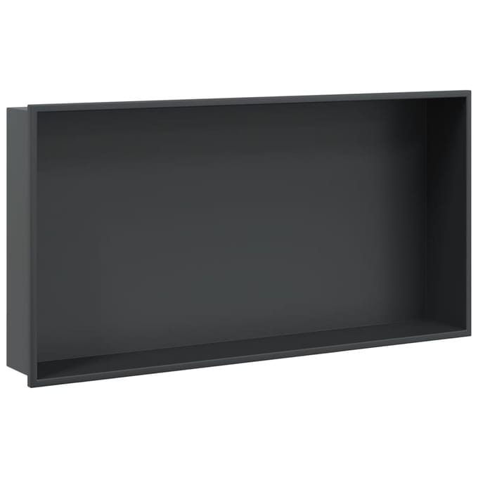 vidaXL - Douchenis - 62x32x9 - cm - roestvrijstaal - matzwart