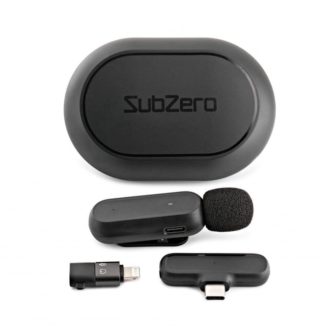 SubZero Draadloze Lavalier Mic met USB-C en Lightning aansluitingen