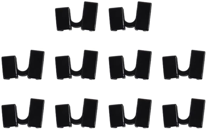 Dailygoods- Trainingshulpmiddelen 10 stuks - Herbruikbare Eetstokjeshulp - Zwart - Vlekbestendig - Duurzaam - Voor Beginners - Eetstokjes