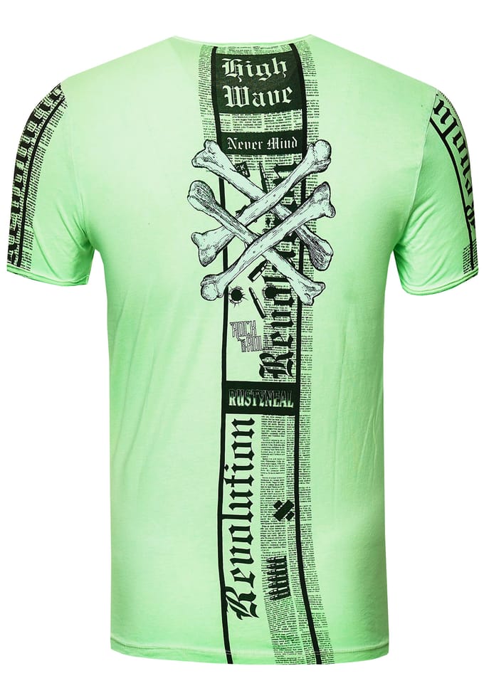 T-shirt met voor- en achterkant bedrukt