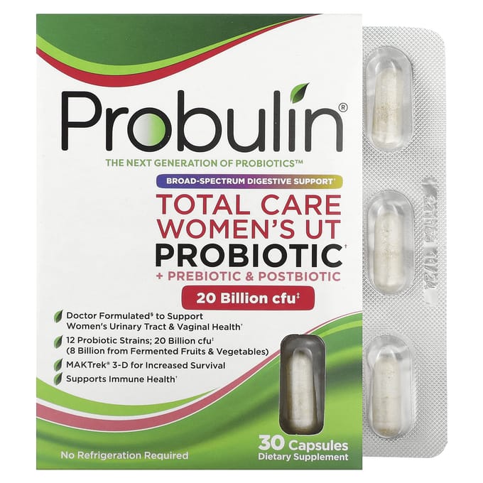 Probulin, Total Care Vrouwen UT Probioticum, 20 miljard KVE, 30 capsules