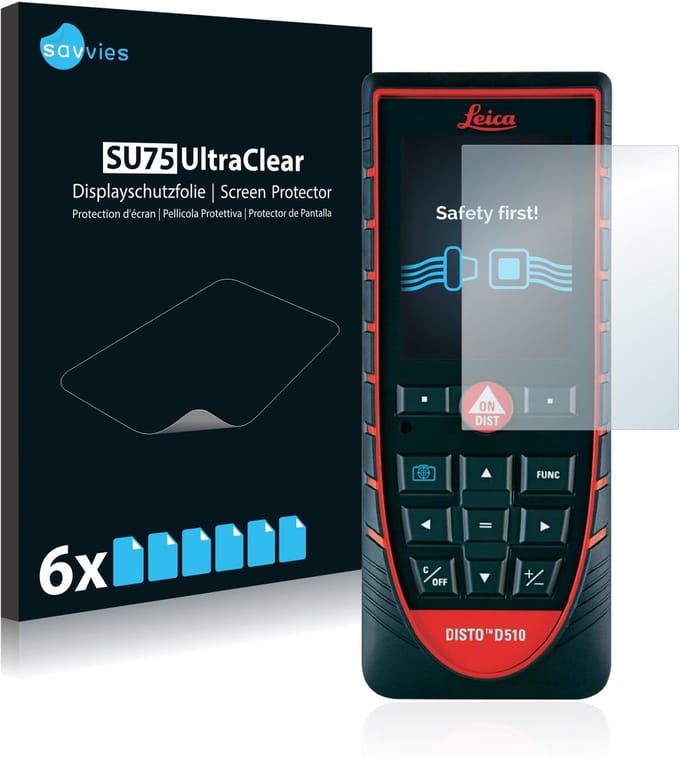 Savvies - Screenprotector voor Leica DISTO D510 - Folie Beschermfolie transparant 6 Stuks