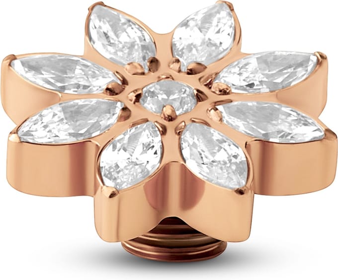 Melano Vivid Snowflake CZ Steentje Crystal Rose