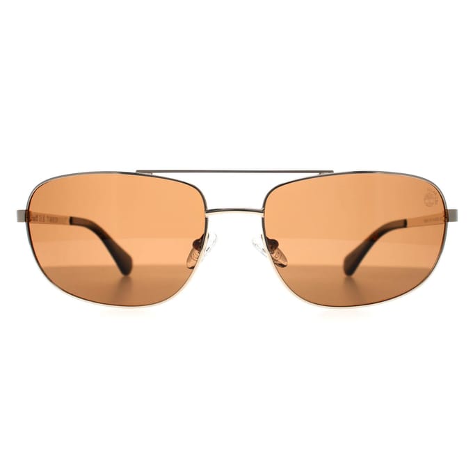 Timberland Zonnebril Met Bruine Gepolariseerde Lenzen En Gouden Accenten