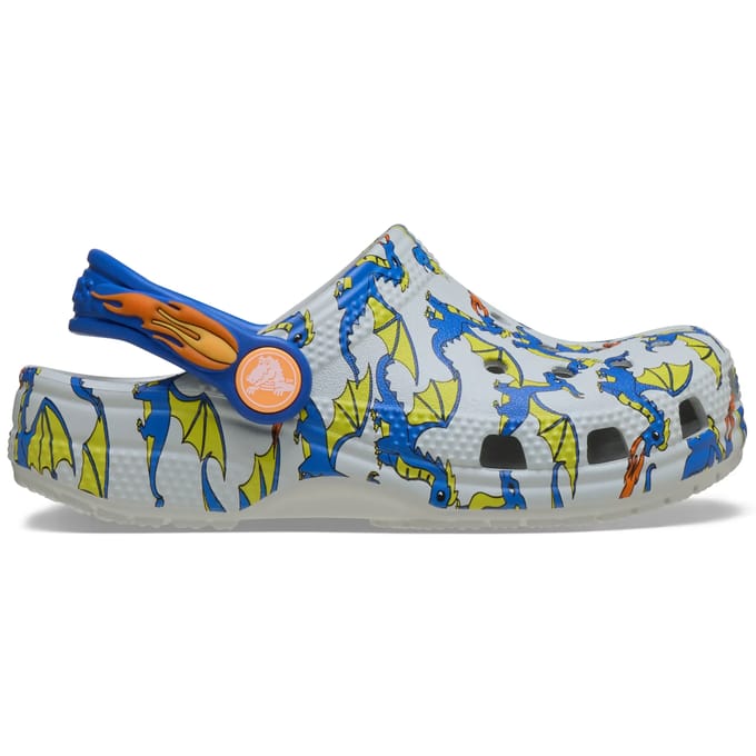 Crocs - Classic Dragon Graphic Clogs Toddler Atmosphere - Maat 24-25