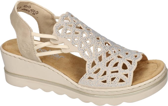 Rieker -Dames - beige - sandalen - maat 41