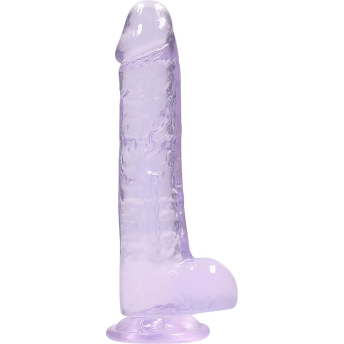 8" / 20 cm Realistic Dildo With Balls - Purple