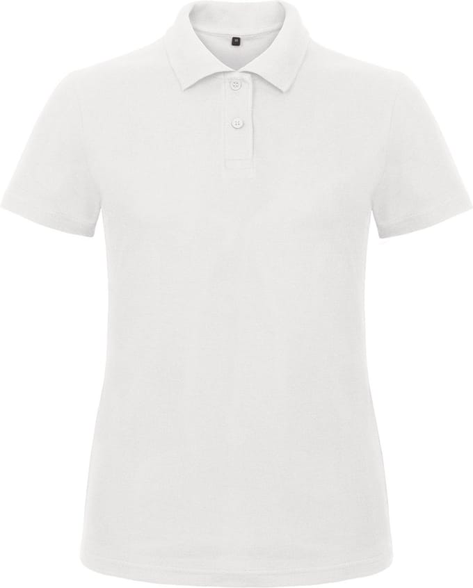 Dames Polo ID.001 Wit merk B&C maat M