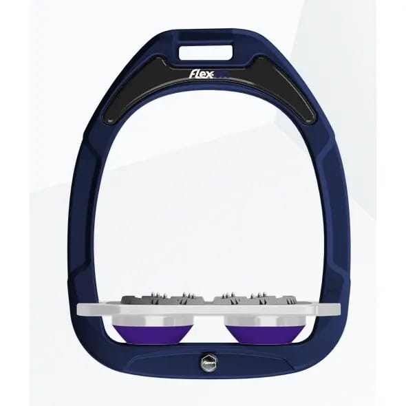Ultra Grip Plat Stijgbeugels Marine/Grijs/Paarse Flex-On Green Composite
