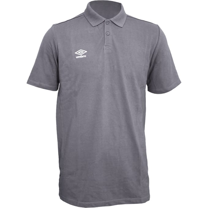 Umbro Heren Essential Poloshirt (Koolstof/Wit)