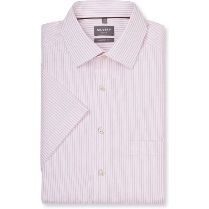 OLYMP Luxor Overhemd, Comfort Fit, New Kent, Lichtroze