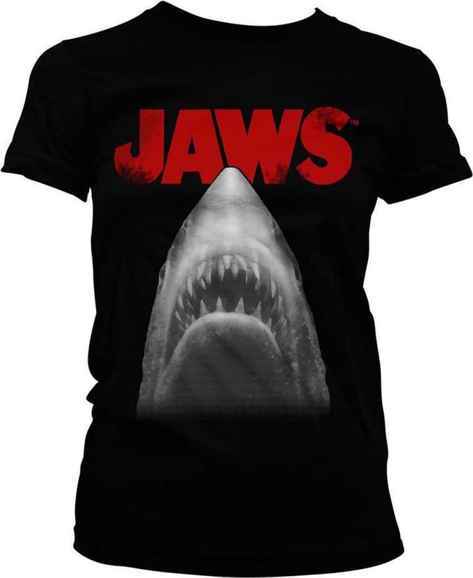 Jaws Dames Tshirt -S- Poster Zwart